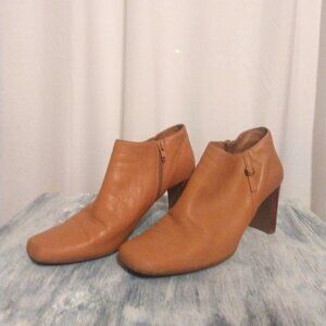 Jennifer Moore tan ankle booties